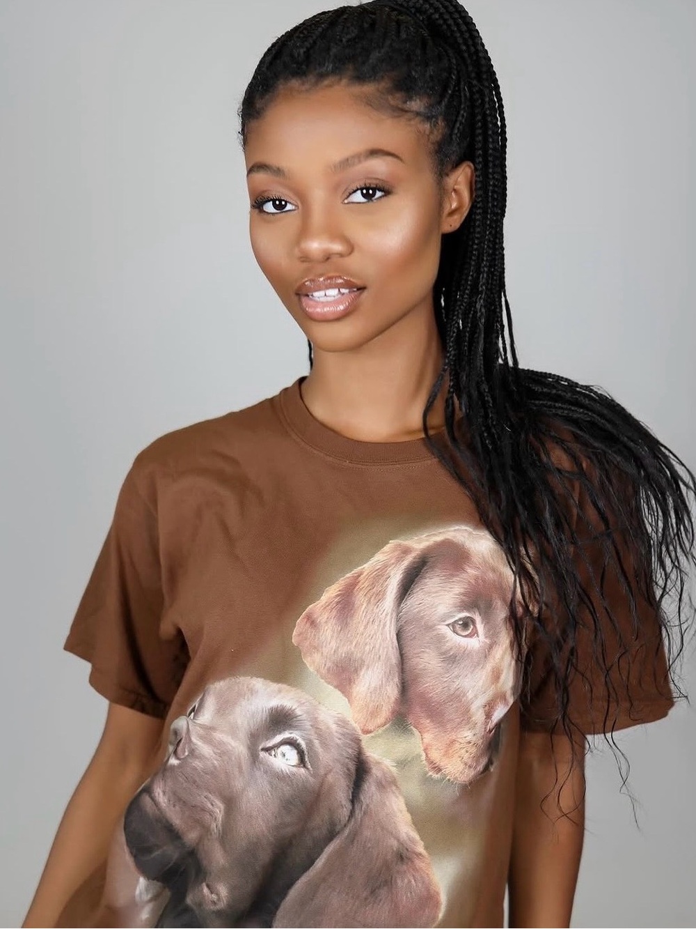 Unisex Brown Dog Graphic Tee